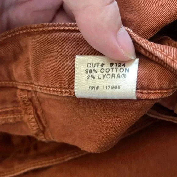 J Brand Women's Skinny Jeans in Rust Orange - Picture 7 of 7